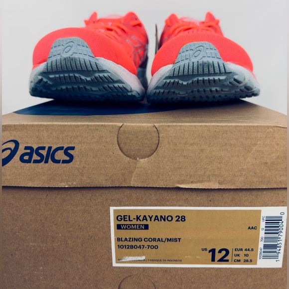 Women's ASICS GEL-KAYANO 28 (Blazing Coral/Mist) Size US 12  NEW IN BOX! - Picture 8 of 14